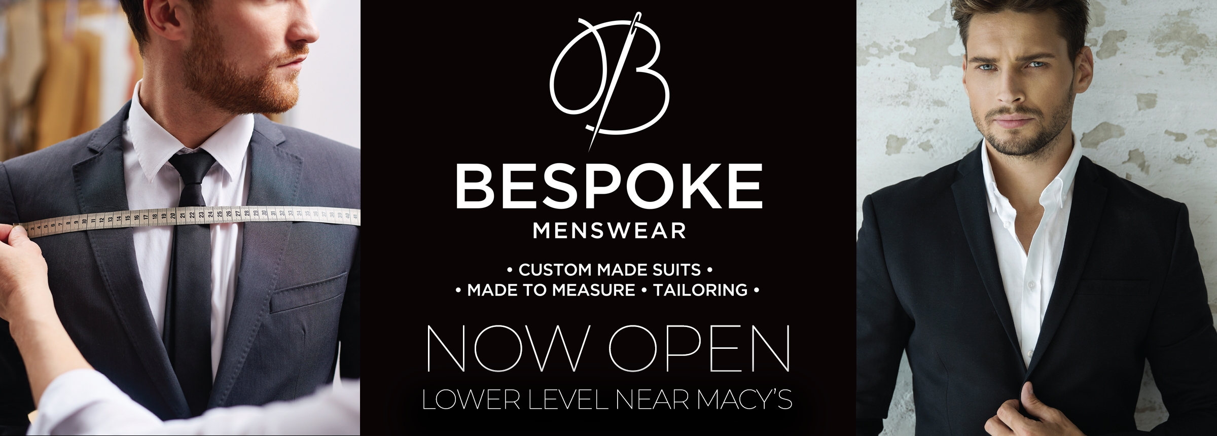 Bespoke Menswear Now Open Hero Image