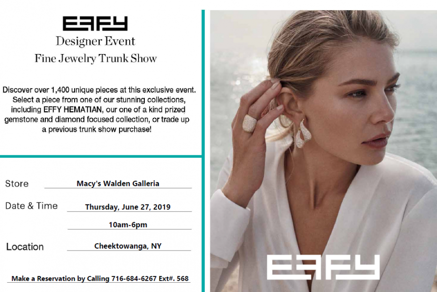 Effy Designer Event Fine Jewelry Trunk Show at Macy's Walden Galleria