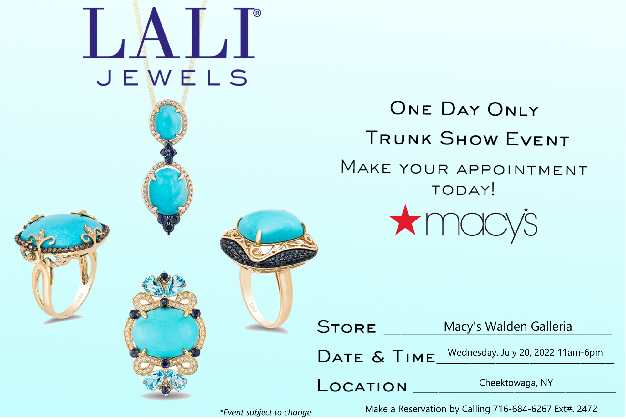 Macy's one day sale clearance jewelry