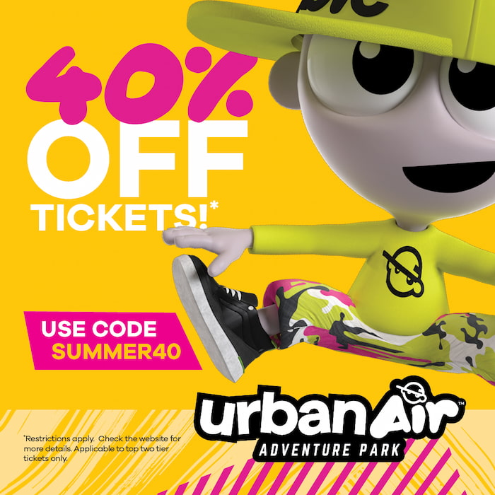 Urban Air Adventure Park - Get $25 Off Any Party Package. Limited Time  Party Special! Use Coupon Code 25offGO Check Out Packages:  www.UrbanAirWaco.com Adventure Attractions Include: - Ninja Warrior  Obstacle Course 
